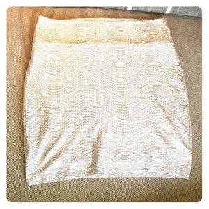 Platinum shiny skirt